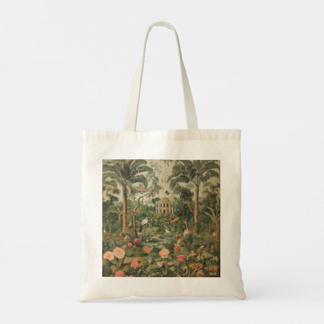 Colonial Safari Garden Daydream Budget Tote Bag (Back)