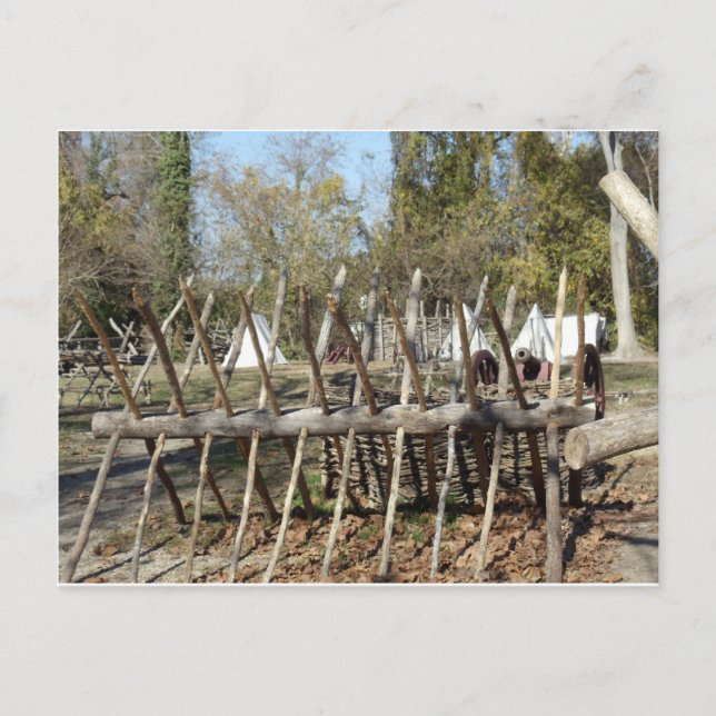 Colonial Williamsburg Campsite Postcard (Front)