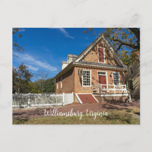 Colonial Williamsburg Virginia Postcard (Front)