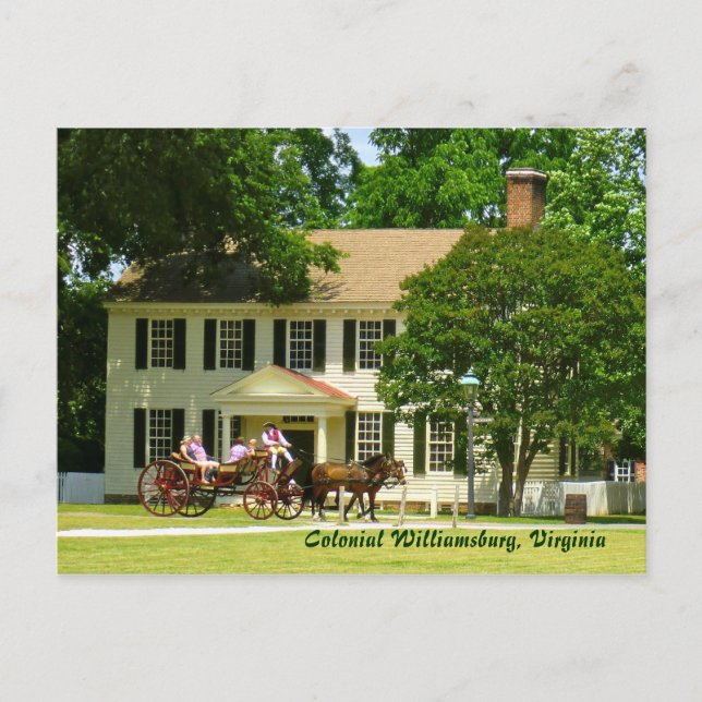 Colonial Williamsburg, Virginia Postcard (Front)