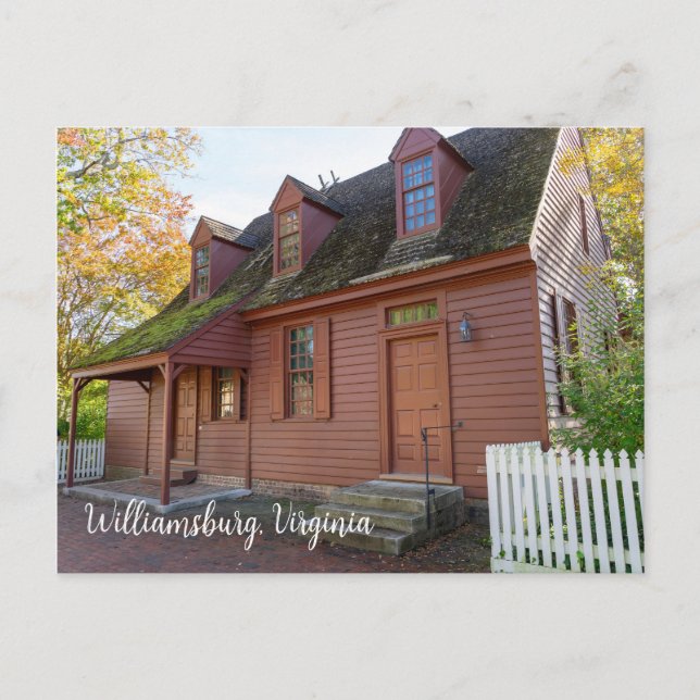 Colonial Williamsburg Virginia Postcard (Front)