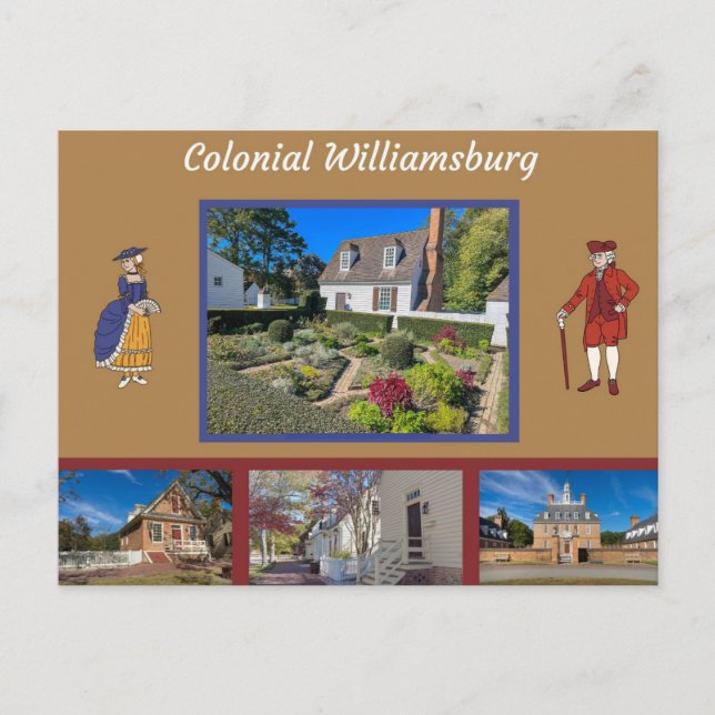 Colonial Williamsburg Virginia Postcard (Front)