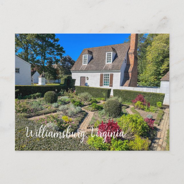 Colonial Williamsburg Virginia Postcard (Front)