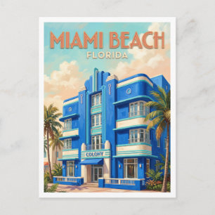 Colony Hotel Miami Beach Florida Postcard