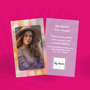 Color Analyst Personal Stylist Modern Business Card