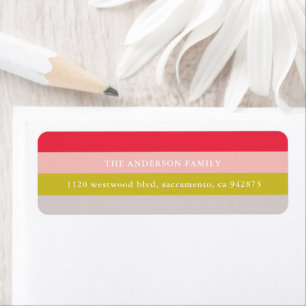 Color Bar Christmas Return Address Label_Candy
