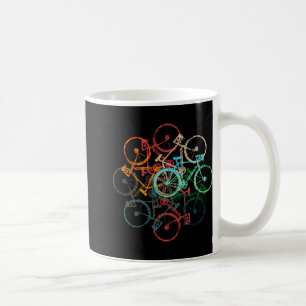 Color Bicycles Cycling Biking Black Coffee Mug