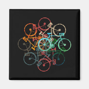 Color Bicycles Cycling Biking Black Magnet