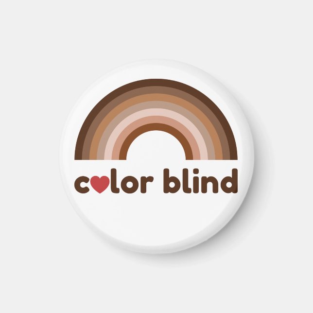 Color blind love rainbow magnet (Front)