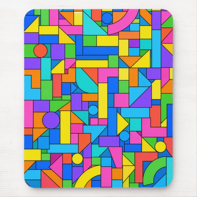Color Block Disorder Mouse Pad (Front)