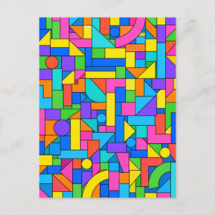 Color Block Disorder Postcard