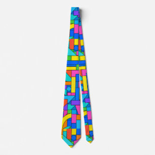 Color Block Disorder Tie