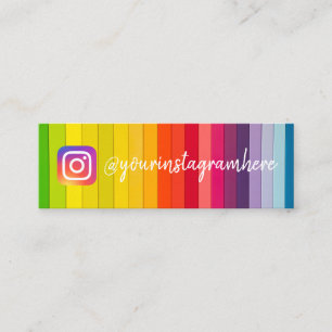 Color Block Instagram Stripes Mini Business Card