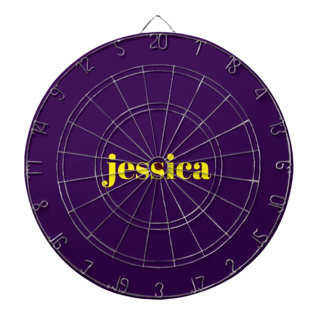 Color block minimalist custom name  dartboard (Front)