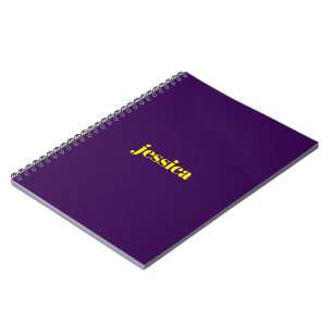 Color block minimalist custom name notebook