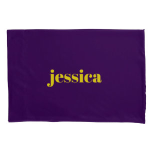 Color block minimalist custom name  pillowcase