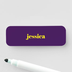 Color block minimalist custom name  tag
