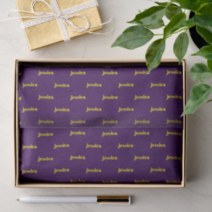 Color block minimalist custom name tissue paper