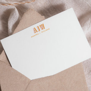 COLOR BLOCK SHADOW LETTER CUSTOM MONOGRAM CARD