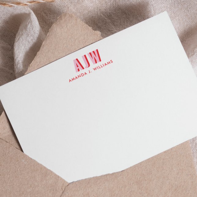 COLOR BLOCK SHADOW LETTER CUSTOM MONOGRAM  CARD (Creator Uploaded)