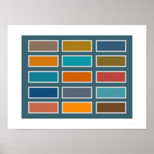 Color Bricks (retro) Poster (Front)