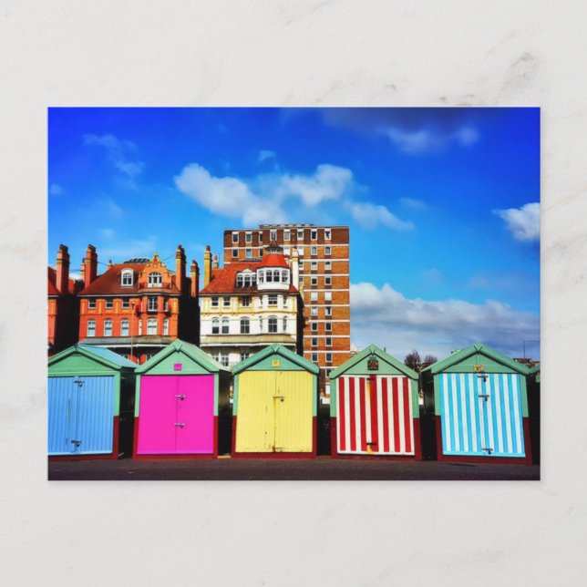 Color - Brighton Beach Huts Postcard (Front)