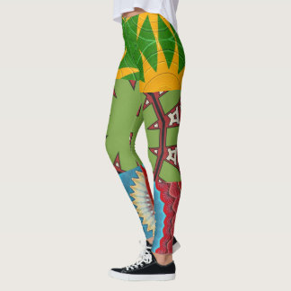 COLOR BURST DESIGNER COLLAGE LEGGINGS