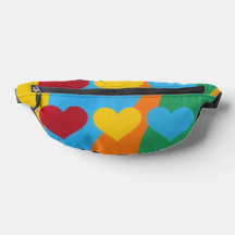 Color Burst Hearts Fanny Pack