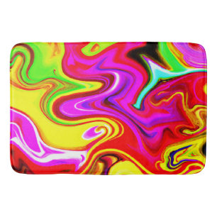 Color Burst Pattern Bath Mat