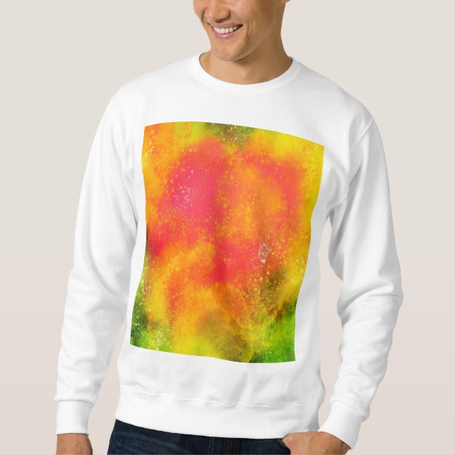 Color Burst Watercolor Splash Sweatshirt (Front)