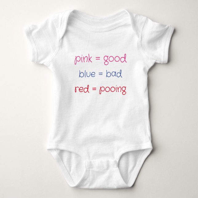 Color chart for babies baby bodysuit (Front)