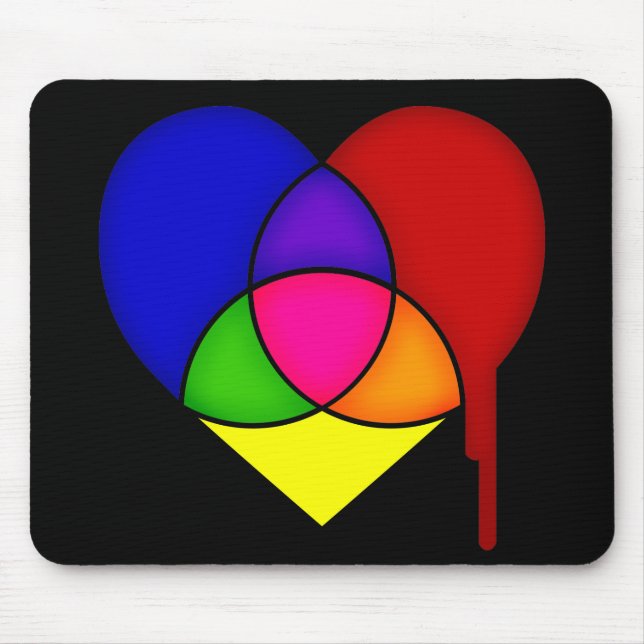 color chart heart mouse pad (Front)