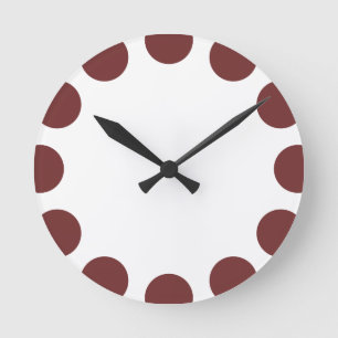 Color Crescent - Brown and White Round Clock