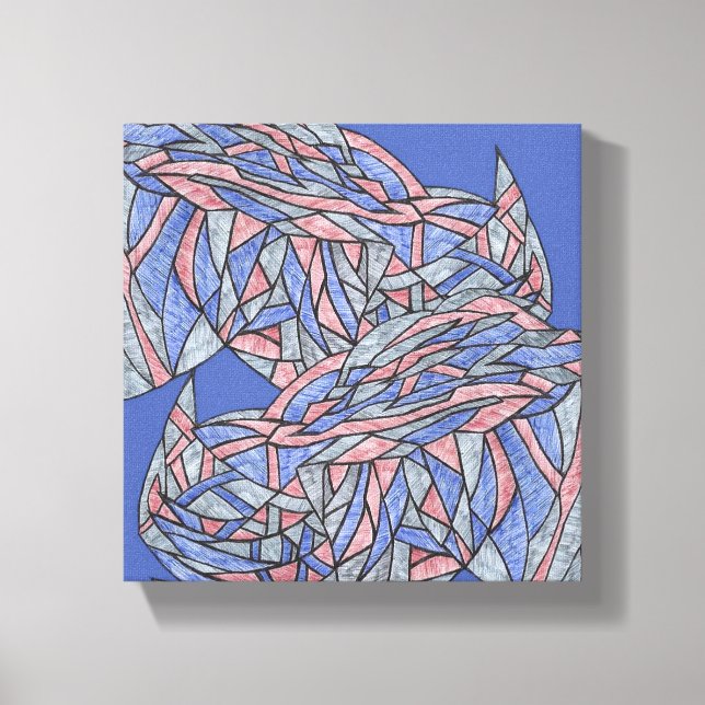 Color Echoes Vibrant Modern Abstract Canvas Print (Front)
