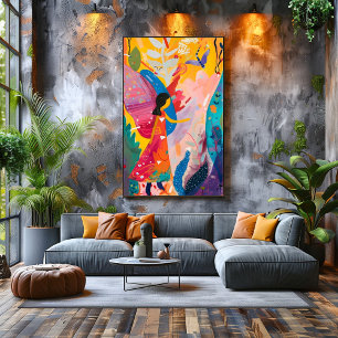 Color Explosion: Woman Nature Favism Canvas Print
