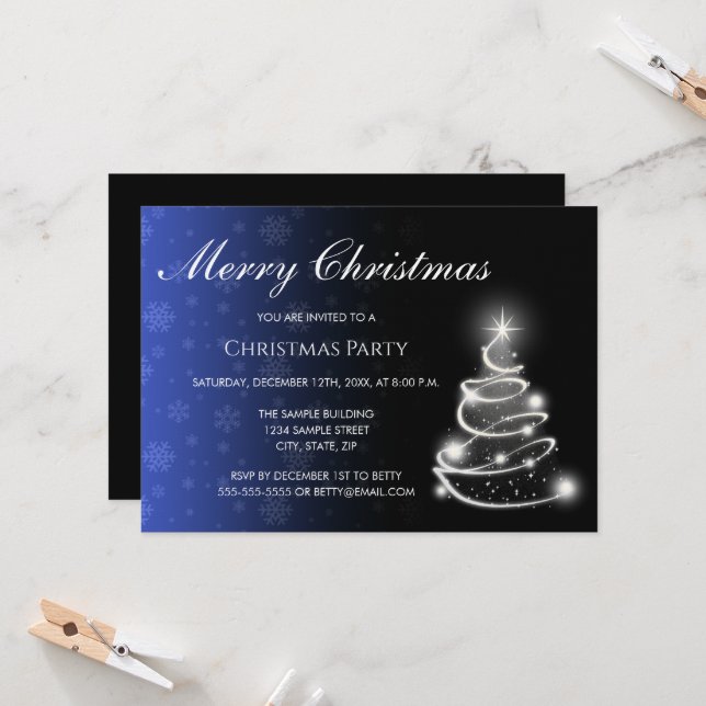 Color Fade Christmas Invitation (Front/Back In Situ)