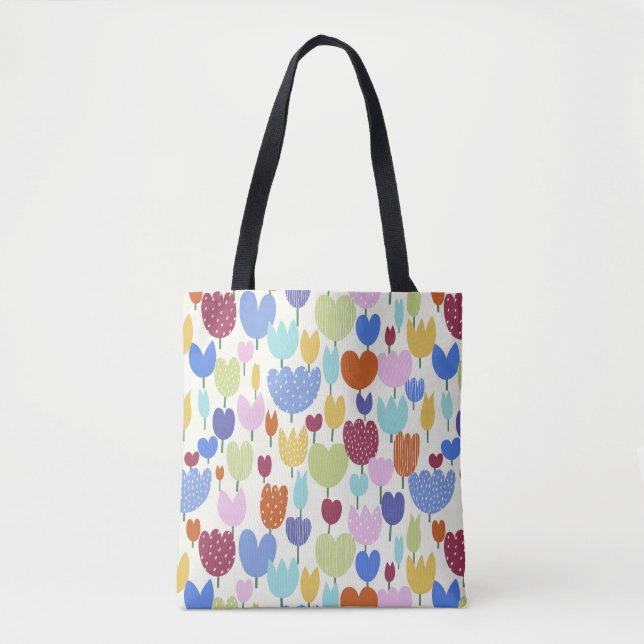 Color flowers tote bag (Front)