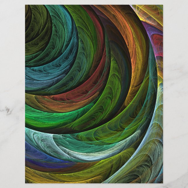 Color Glory Modern Abstract Art Pattern Elegant Flyer (Front)