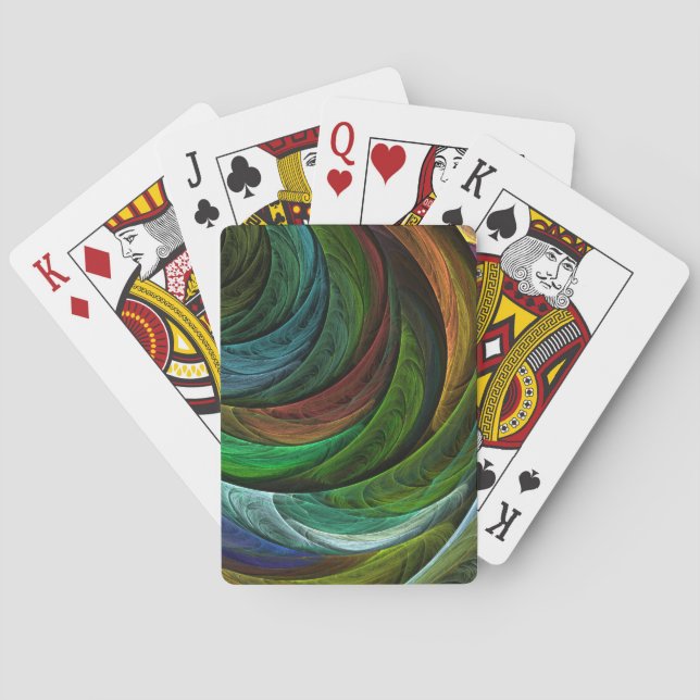 Color Glory Modern Abstract Art Pattern Elegant Playing Cards (Back)