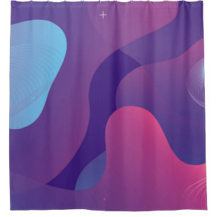 Color gradient background design. Abstract geometr Shower Curtain