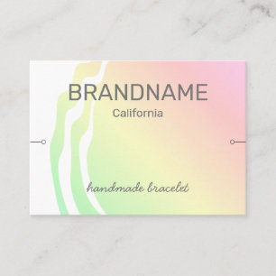 Color Gradient Ombre Rainbow Bracelet Display Pink Business Card