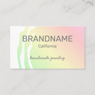 Color Gradient Ombre Rainbow Custom Logo Template Business Card