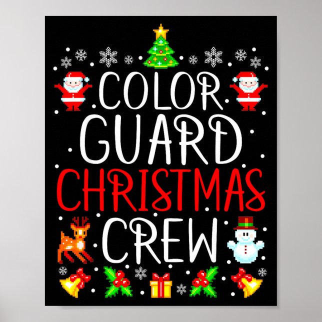 Color Guard Christmas Crew Matching Xmas  Poster (Front)
