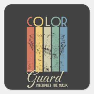 Color Guard "Interpret the Music" Square Sticker