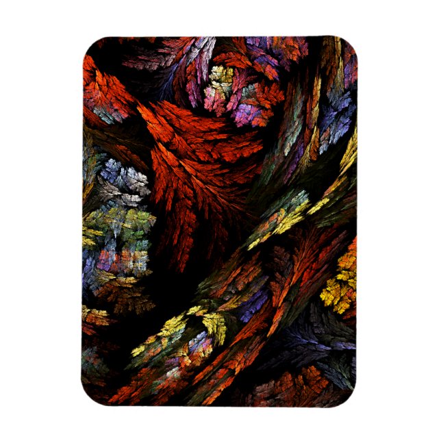 Color Harmony Abstract Art Premium Magnet (Vertical)