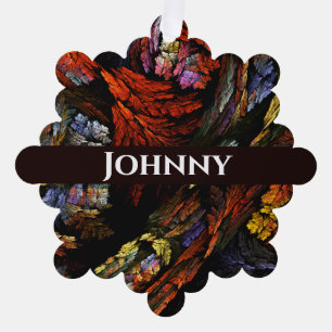 Color Harmony Abstract Art Tree Decoration Card