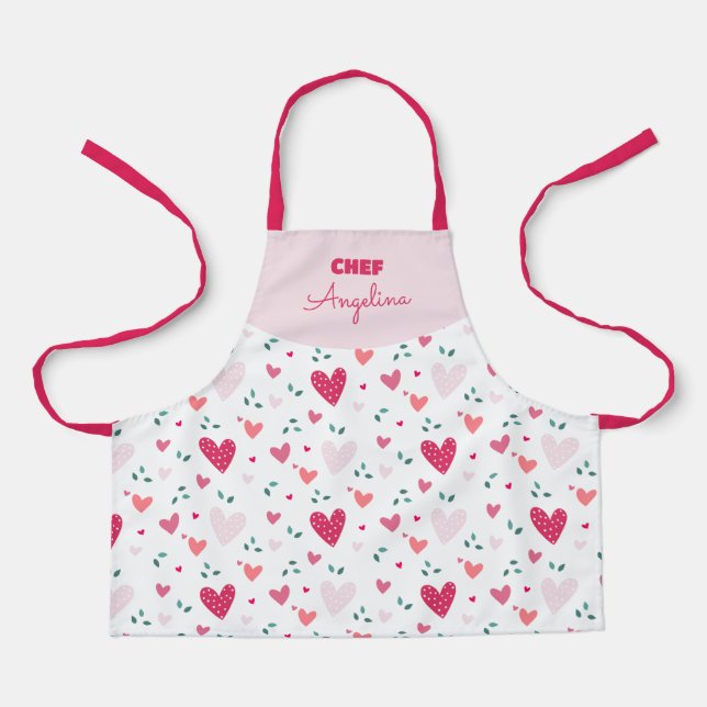 Color Heart Pattern Apron (Front)