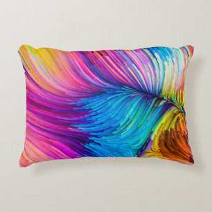 Color In Motion series. Abstract design made of Fl Decorative Cushion