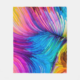 Color In Motion series. Abstract design made of Fl Fleece Blanket