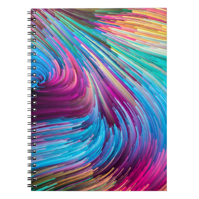Color In Motion series. Background design of liqui Notebook (Front)